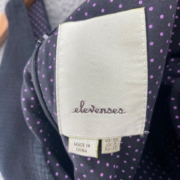 Elevenses Anthropologie Romper Womens 00 Black Cold Shoulder Flutter Sleeve Mini - Picture 7 of 14